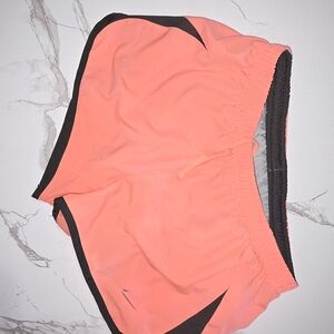 Nike Women's Coral and Black Shorts